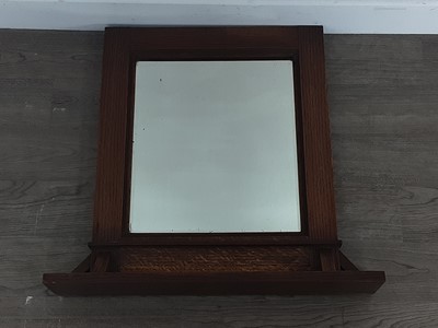 Lot 152 - ARTS AND CRAFTS OAK WALL MIRROR