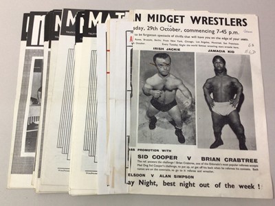 Lot 18 - COLLECTION OF WRESTLING PROGRAMMES