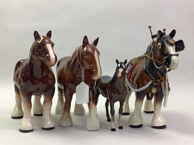 Lot 138 - GROUP OF BESWICK HORSES