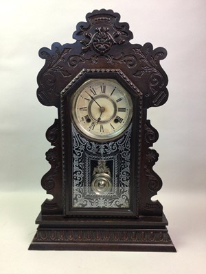 Lot 262 - AMERICAN 'GINGERBREAD' CLOCK