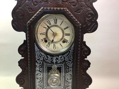 Lot 262 - AMERICAN 'GINGERBREAD' CLOCK