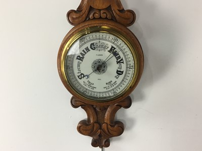 Lot 266 - OAK BAROMETER BY F. LARARD OF HULL