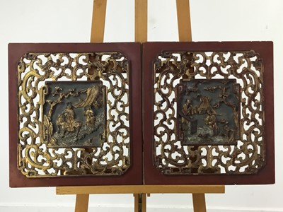 Lot 270 - GROUP OF SIX CHINESE FIGURAL PANELS