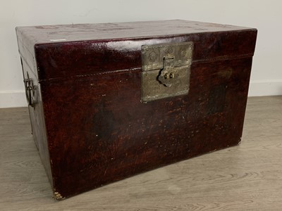 Lot 40 - CHINESE LACQUERED BLANKET BOX