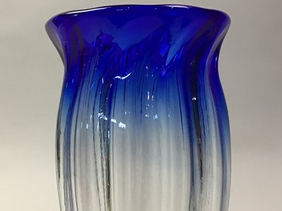 Lot 42 - WEBB, BLUEFLASHED CRYSTAL VASE