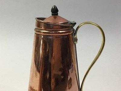 Lot 43 - IN THE MANNER OF W A S BENSON, ARTS AND CRAFTS COPPER JUG