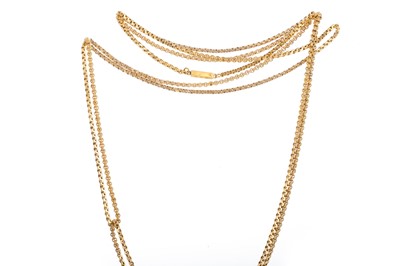 Lot 1144 - GOLD GUARD CHAIN