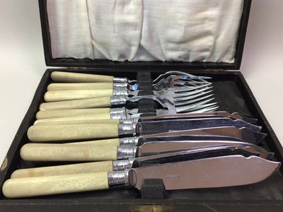 Lot 54 - CASED SILVER PLATED CUTLERY SET