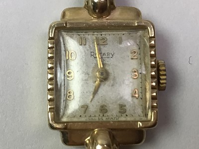 Lot 55 - NINE CARAT GOLD WRIST WATCH