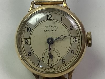 Lot 299 - TWO YELLOW METAL WRIST WATCHES