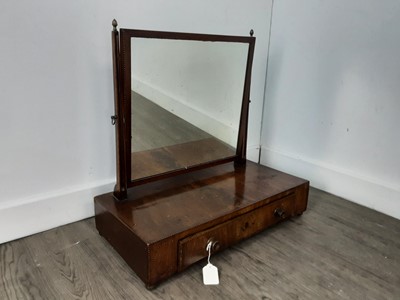 Lot 345 - MAHOGANY INLAID DRESSING MIRROR