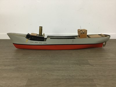 Lot 416 - WOODEN MODEL OF A MERCHANT SHIP