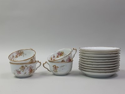Lot 380 - HAVILAND & CO LIMOGES FLORAL PART TEA SERVICE