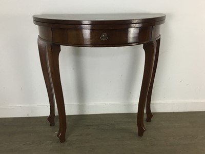 Lot 231 - MOHAGANY TURNOVER TEA TABLE