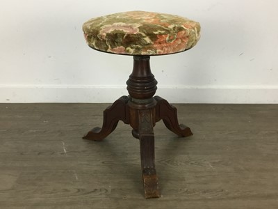 Lot 245 - VICTORIAN PIANO STOOL