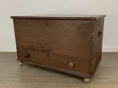 Lot 247 - VICTORIAN PINE BLANKET CHEST