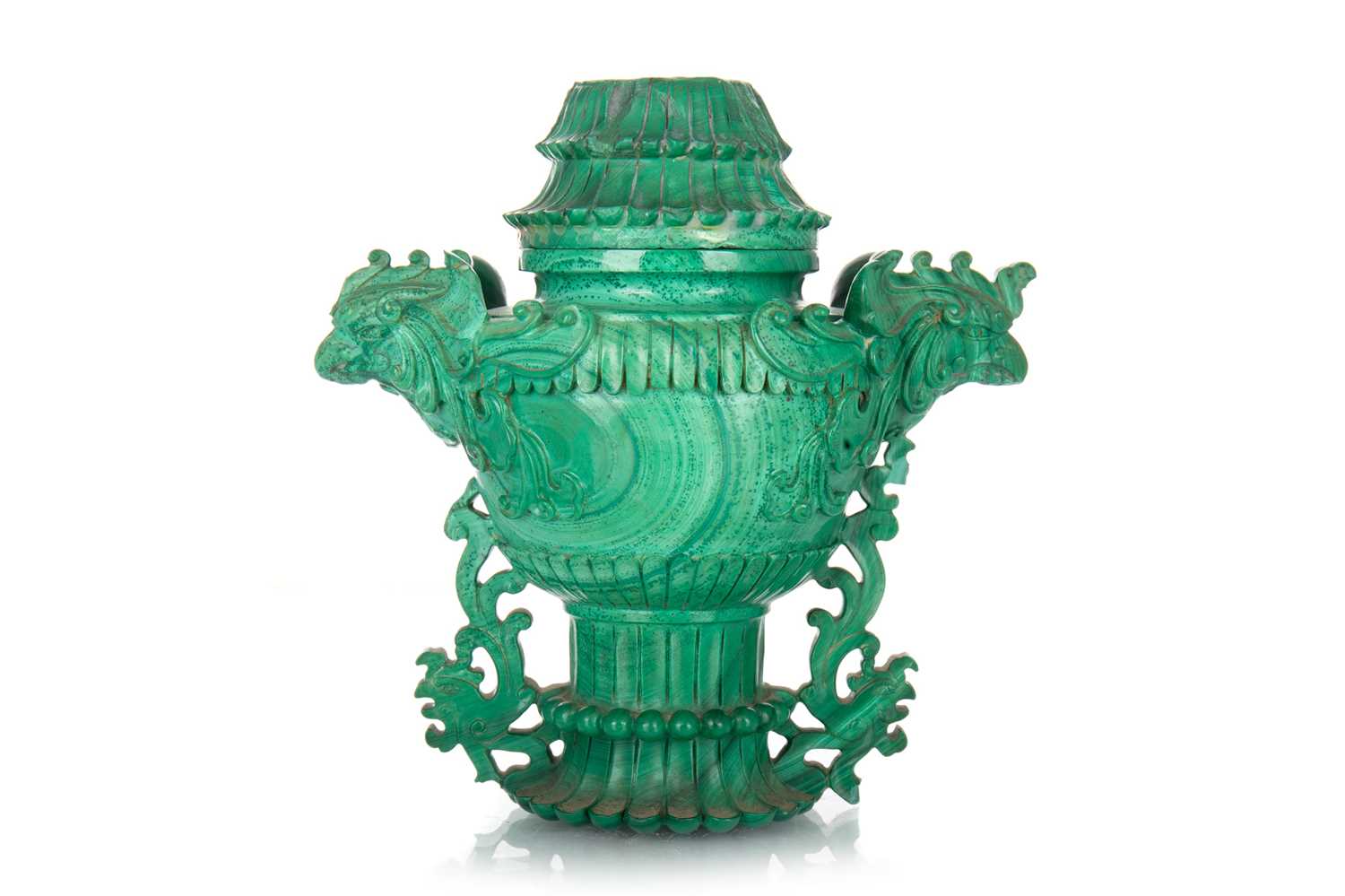 Lot 1093 - CHINESE COMPOSITE LIDDED VASE