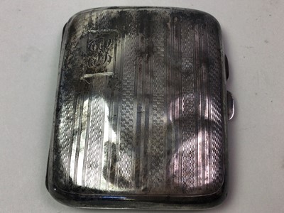 Lot 478 - GEORGE V SILVER CIGARETTE CASE