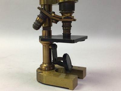 Lot 484 - BRASS MICROSCOPE