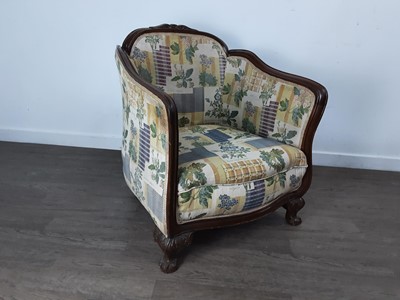 Lot 495 - CARVED WALNUT ARMCHAIR