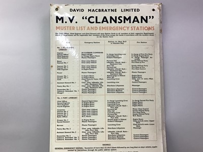 Lot 511 - DAVID MACBRAYNE LTD: M.B. 'CLANSMAN'