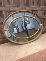 Lot 969 - VICTORIAN GILT GESSO WALL MIRROR the central...