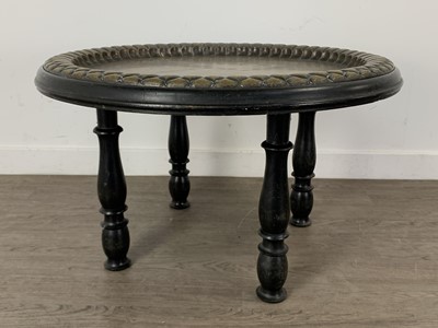 Lot 580 - VICTORIAN EBONISED COFFEE TABLE, LATE 19TH CENTURY