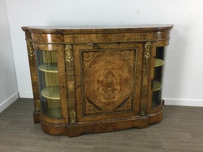 Lot 693 - VICTORIAN FIGURED WALNUT CREDENZA