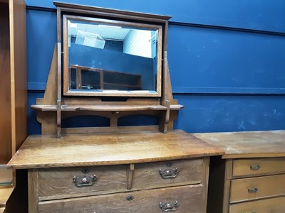 Lot 535 - ARTS & CRAFTS OAK DRESSING TABLE, BY SHAPLAND & PETTER BARNSTABLE.