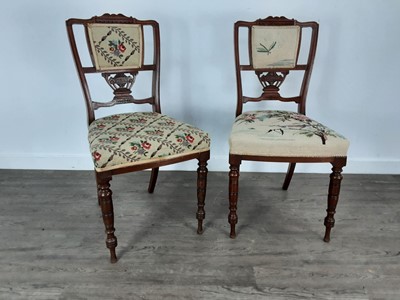 Lot 534 - SET OF SIX WALNUT PARLOUR CHAIRS