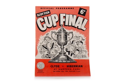 Lot 1587 - CLYDE F.C. VS. HIBERNIAN F.C., SCOTTISH CUP FINAL PROGRAMME
