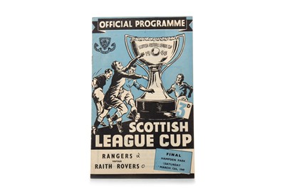 Lot 1590 - RANGERS F.C. VS. RAITH ROVERS F.C., LEAGUE CUP FINAL PROGRAMME