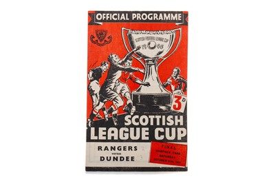 Lot 1592 - RANGERS F.C. VS. DUNDEE F.C., LEAGUE CUP FINAL PROGRAMME