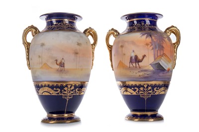 Lot 688 - PAIR OF NORITAKE VASES