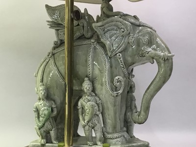 Lot 643 - CERAMIC FIGURAL TABLE LAMP