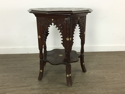 Lot 624 - INDIAN STAINED WOOD TABLE