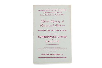 Lot 1603 - CUMBERNAULD UNITED VS. CELTIC F.C., PROGRAMME