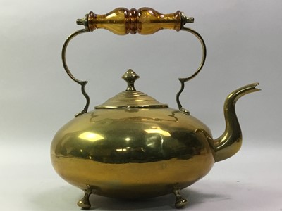 Lot 738 - BRASS TODDY KETTLE