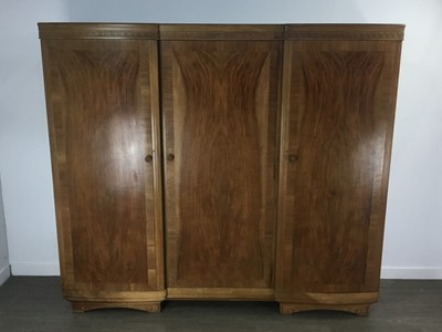 Lot 790A - IN THE MANNER OF WHYTOCK AND REID, ART DECO WALNUT BEDROOM SUITE