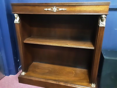 Lot 776 - FRENCH EMPIRE STYLE OPEN BOOKCASE