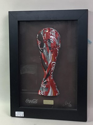 Lot 625A - COCA COLA 2006 THE YEAR OF FOOTBALL LIMITED EDITION METALWORK SCULPTURE