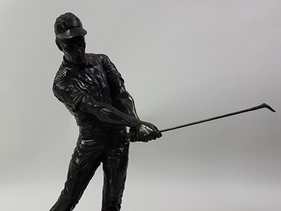 Lot 33 - B.A. ORMOND, BRONZED LIMITED EDITION SCULPTURE OF A GOLFER