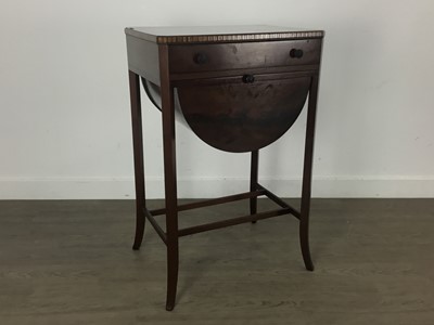 Lot 36 - REGENCY MAHOGANY SEWING TABLE