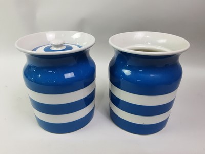 Lot 38 - FIVE CORNISH WARE JARS