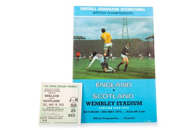 Lot 1611 - ENGLAND VS. SCOTLAND, PROGRAMME AND TICKET