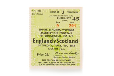 Lot 1618 - ENGLAND VS. SCOTLAND, TICKET