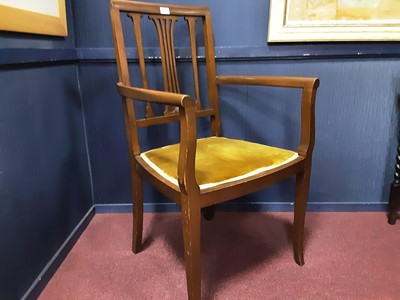 Lot 730A - MAHOGANY BEDROOM CHAIR