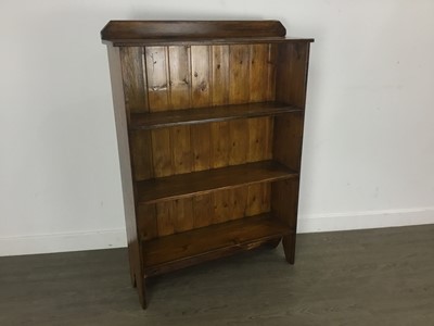 Lot 73 - STAINED WOOD OPEN BOOKCASE