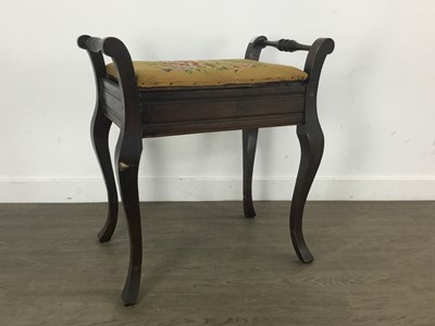 Lot 74 - MAHOGANY PIANO STOOL