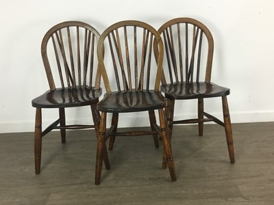 Lot 81 - SIX SPINDLE BACK DINING CHAIRS